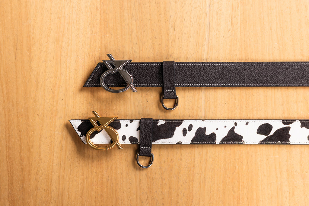 Ceinture Trophée Vache et Noir Litchi