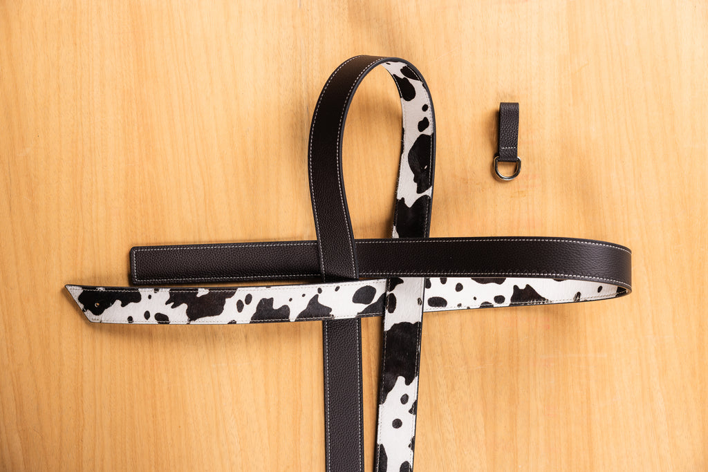 Ceinture Trophée Vache et Noir Litchi